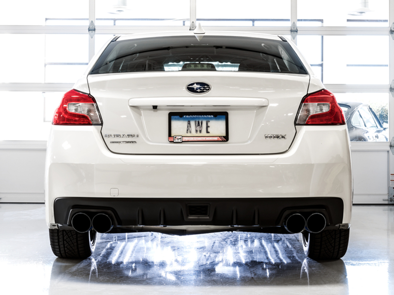 Subaru WRX Performance Exhaust - Rear - AWE Tuning - Cat-Back Touring, Diamond Black Tips (102mm) - Diamond Black - `15-`27